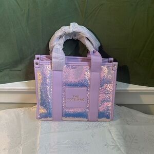 Lavender Sequin Tote Bag